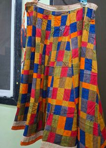 Vibrant Geometric Print Maxi Skirt