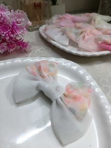 Polka Dot Hair Bow Clips - (Set of 5 piar)