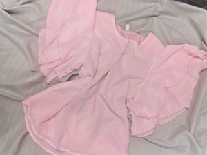 Chic Pink Ruffled Sleeve Top