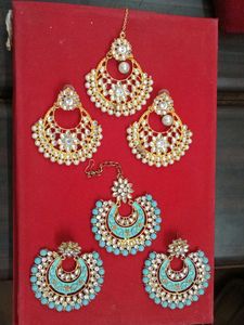 Stunning Turquoise &amp; Kundan Jewellery Set