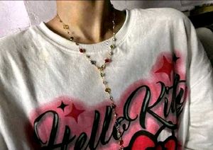 Y2k Multicolored Crystal Necklace