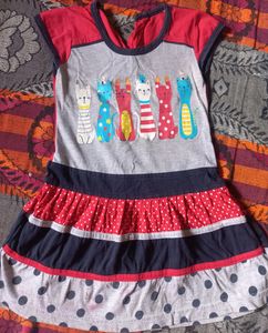 Red Cotton Frock(2)