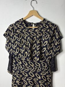 Elegant Cold Shoulder Print Dress