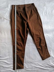Golden Brown Elastic Waist Pants
