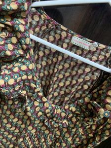 Cotton Frill Tunic Top For Women