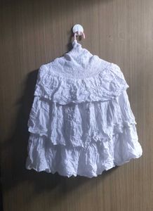 Tiered White Tube Dress/skirt