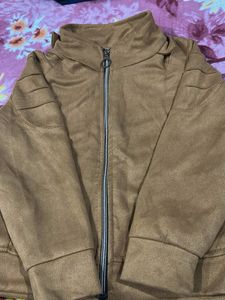 Brown Suede-like Jacket