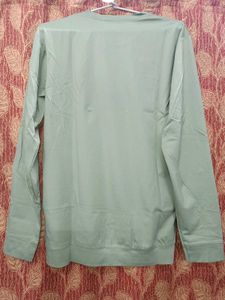 Olive Green Graphic Print Sweatshirt