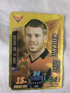 Cricket attax David warner gold foil