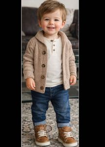 Kids Lace up-Tan Brown