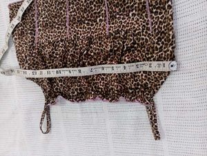 Leopard Print Cami Top with Pink Trim