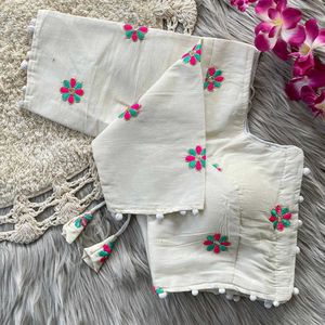 Embroidered Cream Blouse
