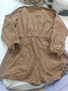 Brown Jumpsuit with Belt