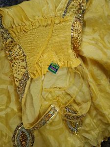 Stunning Yellow Embellished Ethnic Gown
