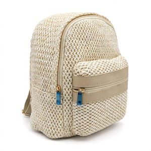 Straw Weave Mini Backpack