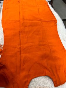 Orange Kurta with duppata only Embroidery