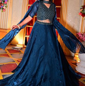 Elegant Emerald Green Lehenga set