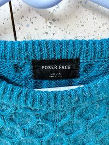 Teal Textured Knit Sweater