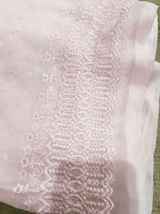 Pink Embroidered Dress Material