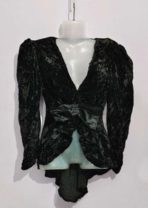 Velvet Bow Blazer - Statement Piece