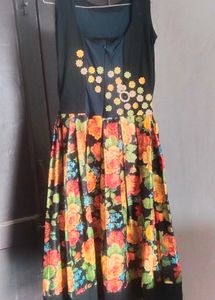 Floral Print Fit and Flare Dress