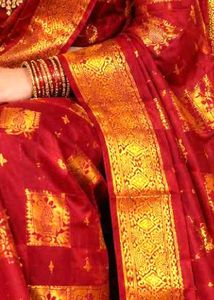 Exquisite Red &amp; Gold Silk Saree