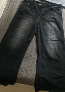 Women's Wide Leg Black Wash Jeans
