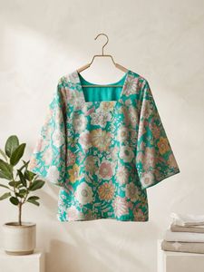 🔥Sale🔥premium cotton Floral Print Square Neck