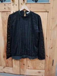 Elegant Black Lace Blouse