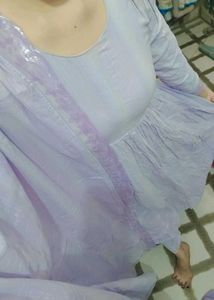 beautiful levender kurta set with dupatta