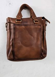 Vintage Brown Leather Handbag