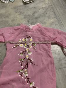 Pink Embroidered Kurta
