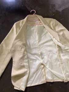 Yellow Double-Breasted Blazer