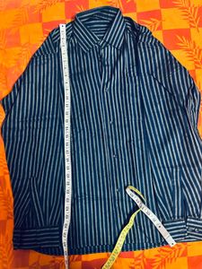 Classic Blue Striped Men's Shirt