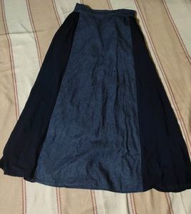 Denim &amp; Navy Skirt