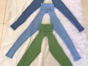 Light Blue Turtleneck Cut-Out Sweater