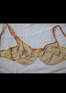 Yellow Floral Bikini Top