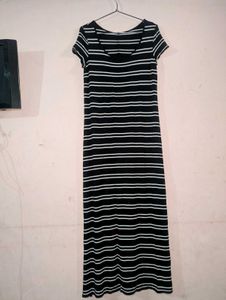 Striped Maxi Dress - Casual Style