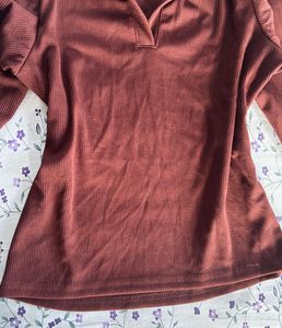 Chic Fitted Collared Long Sleeve Top