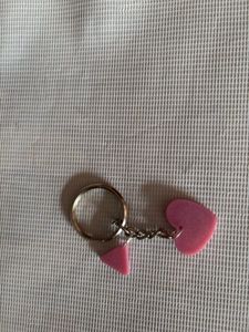 Pink Heart Keychain