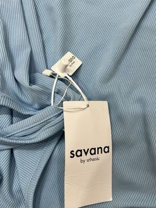 Light Blue Ribbed Tank Dress
