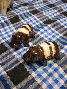 Adorable Ceramic elephant Figurines Set