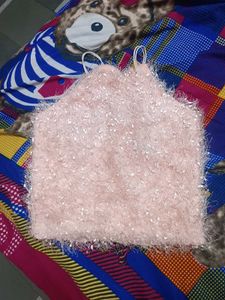 Pink Fuzzy Crop Top