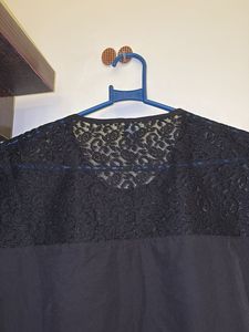 Black mesh top