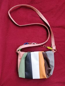 Color Block Chain Shoulder Bag