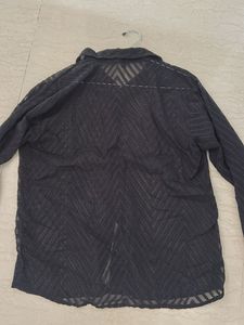Chic Black Sheer Top