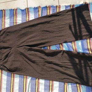 Flowy Black Wide-Leg Trousers