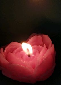 Pink Rose Heart Shaped Candles (Set of 1)
