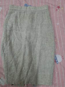 Classic Beige Pencil Skirt