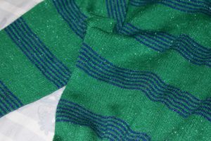 y2k Striped Green turtle neck